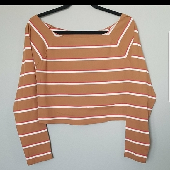 Wild fable NWT 2X long sleeve crop top VSCO Preppy Academia Indie Sleaze - Picture 4 of 7